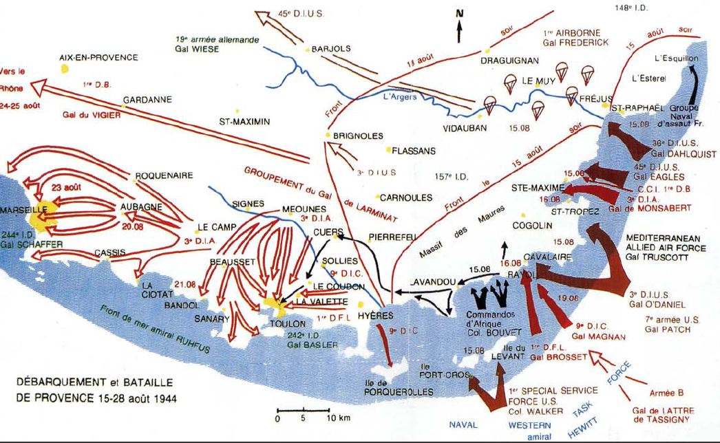 Plan d'ensemble de l'opration Dragoon