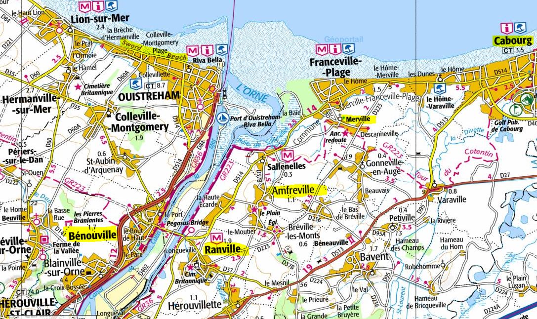 Carte géographique de l'opération Tonga (Geoportail)
