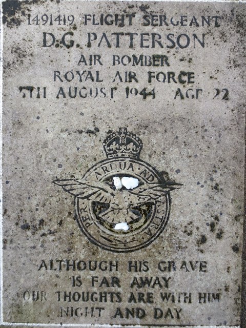 Plaque F/Sgt Patterson